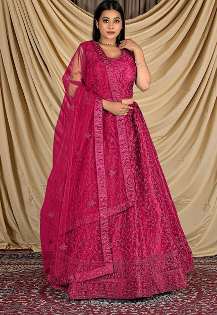 Rani Readymade Net Lehenga Choli For Weddings - Gajiwala