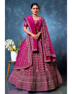 Rani Velvet Designer Bridal Lehenga Choli Latest Design - Gajiwala