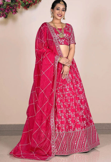 Rani Viscose Fabric Half Saree For Women - Gajiwala