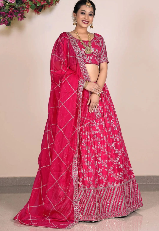 Rani Viscose Fabric Half Saree For Women - Gajiwala