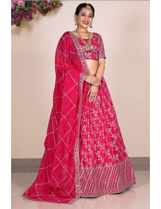 Rani Viscose Fabric Half Saree For Women - Gajiwala